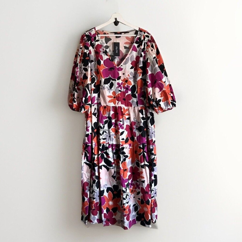 City Chic Trendy Plus Size Vintage Vibe Midi Dress Size‎ 20 - Picture 3 of 10